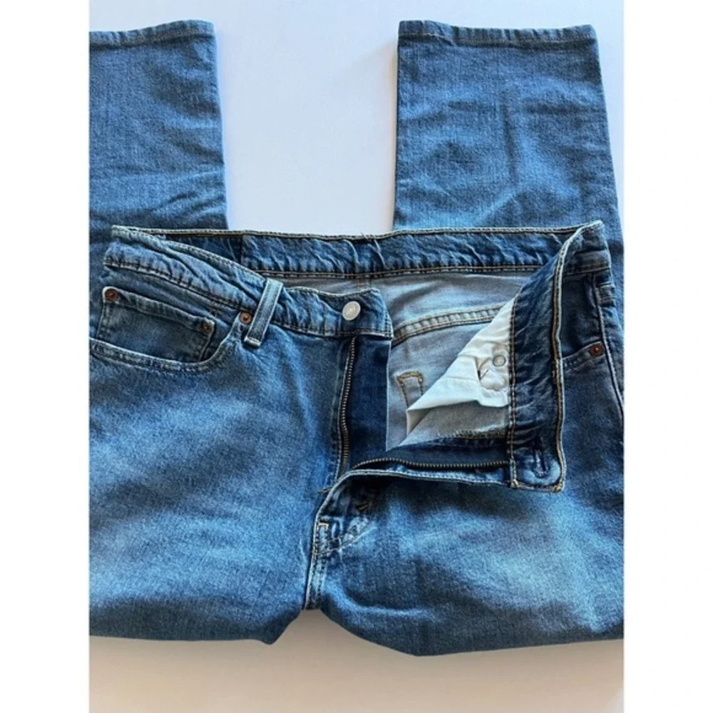 Levis 511 Jeans Mens 36x25 Blue Slim Straight Mid Rise Medium Wash Stretch Denim